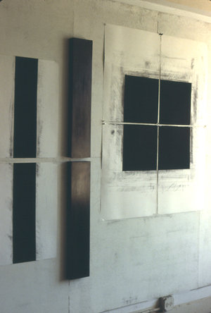  Integration by Void. 1988. Work in process. Studio view. 