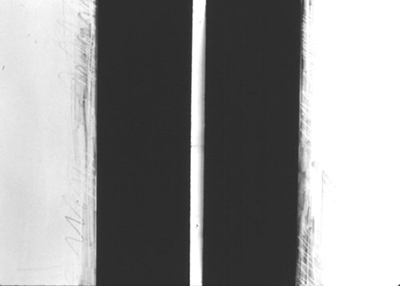  “This is not a Split” 1988. Charcoal on Paper.&nbsp; Two units, 26”x20” each. 